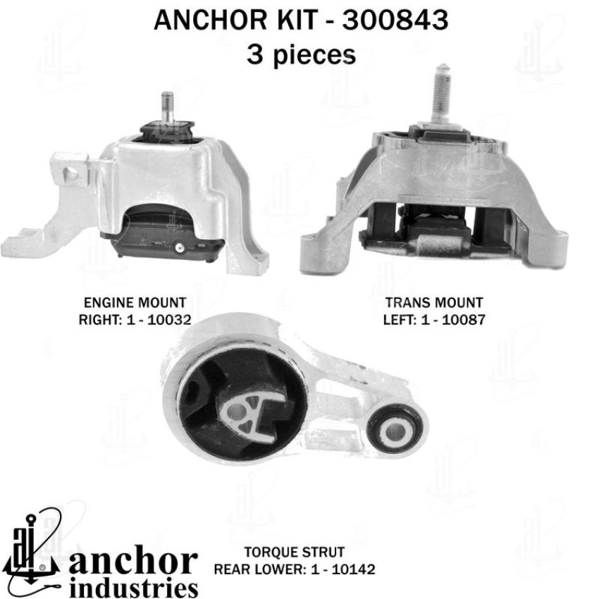 ANCHOR MOUNTS 300843 ENGINE MNT KIT