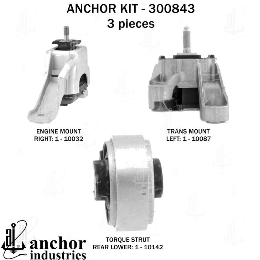 ANCHOR MOUNTS 300843 ENGINE MNT KIT