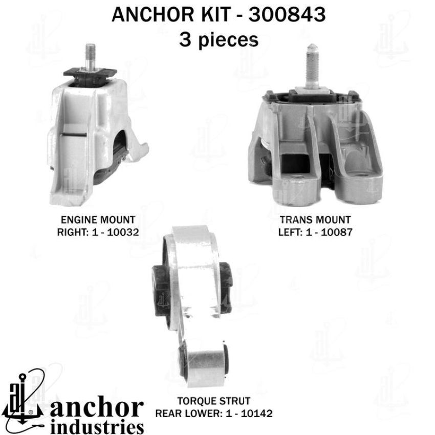 ANCHOR MOUNTS 300843 ENGINE MNT KIT