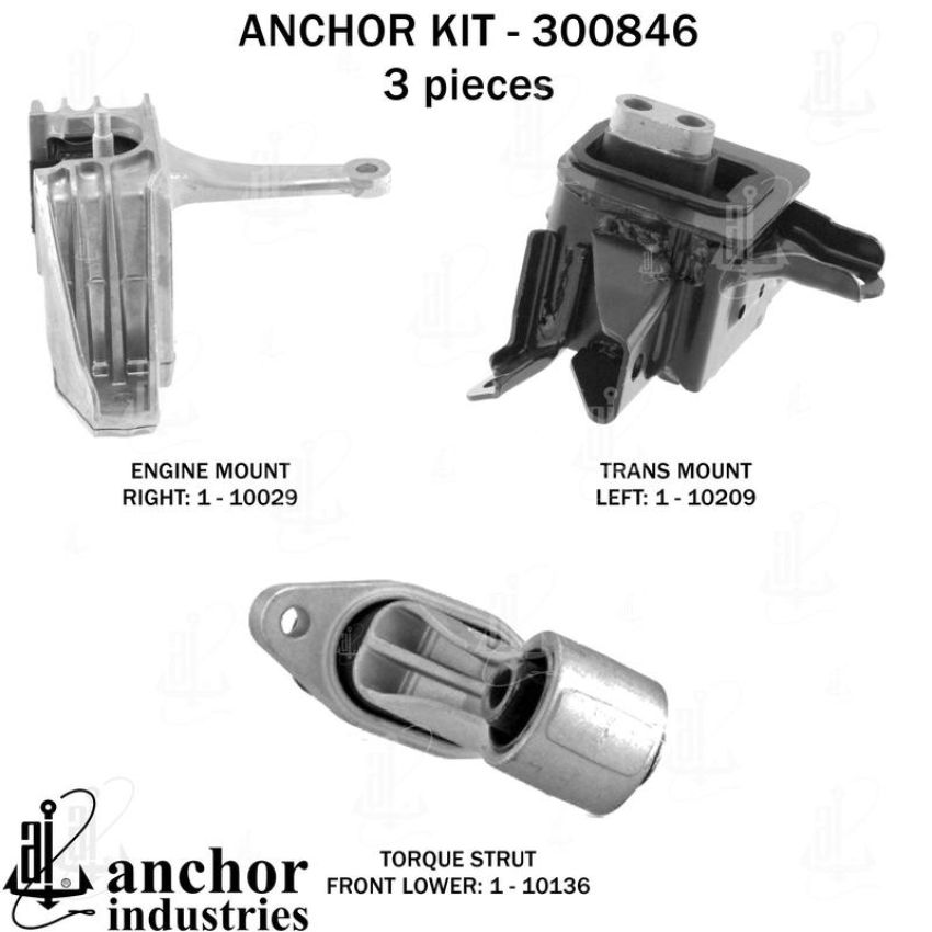 ANCHOR MOUNTS 300846 ENGINE MNT KIT