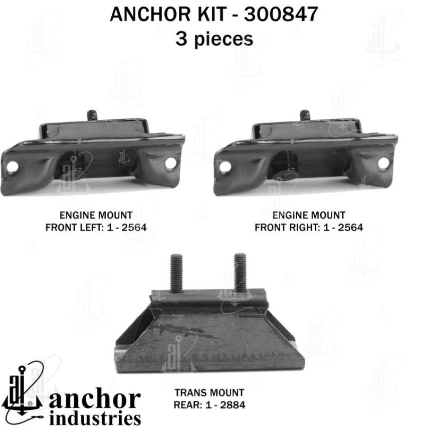 ANCHOR MOUNTS 300847 ENGINE MNT KIT