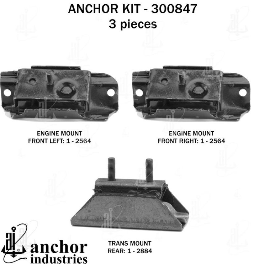 ANCHOR MOUNTS 300847 ENGINE MNT KIT