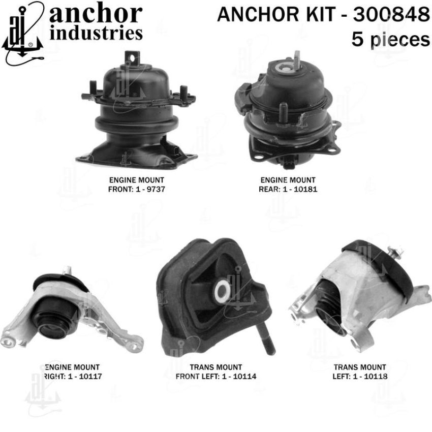 ANCHOR MOUNTS 300848 ENGINE MNT KIT