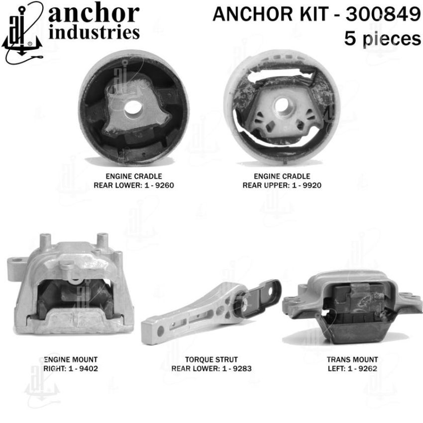 ANCHOR MOUNTS 300849 ENGINE MNT KIT