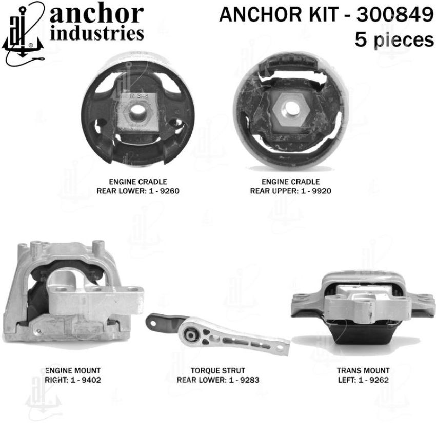 ANCHOR MOUNTS 300849 ENGINE MNT KIT