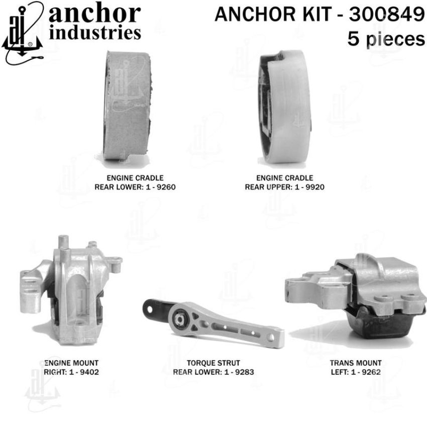 ANCHOR MOUNTS 300849 ENGINE MNT KIT
