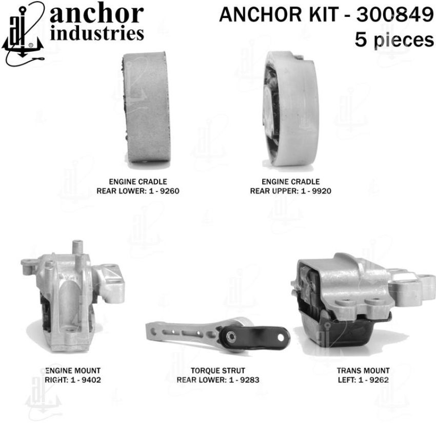 ANCHOR MOUNTS 300849 ENGINE MNT KIT