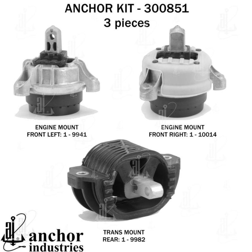 ANCHOR MOUNTS 300851 ENGINE MNT KIT
