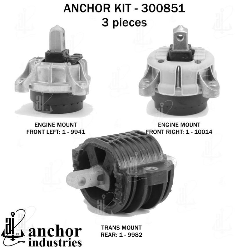 ANCHOR MOUNTS 300851 ENGINE MNT KIT