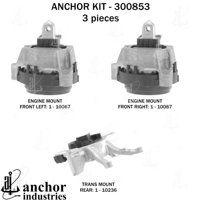 ANCHOR MOUNTS 300853 ENGINE MNT KIT