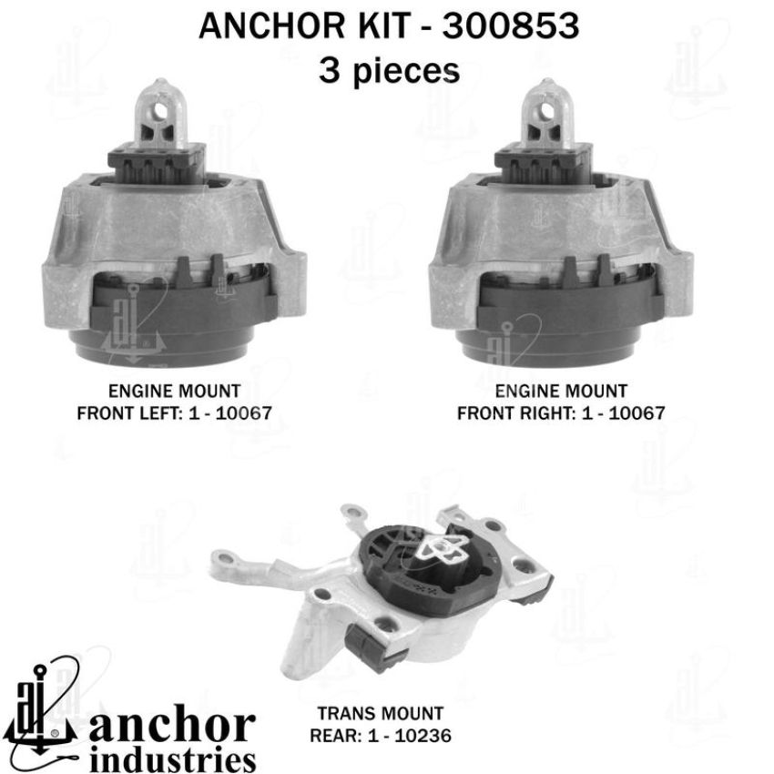 ANCHOR MOUNTS 300853 ENGINE MNT KIT