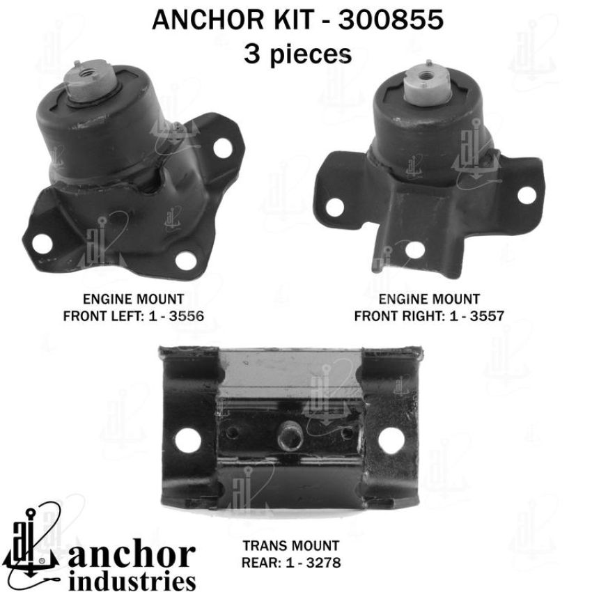 ANCHOR MOUNTS 300855 ENGINE MNT KIT