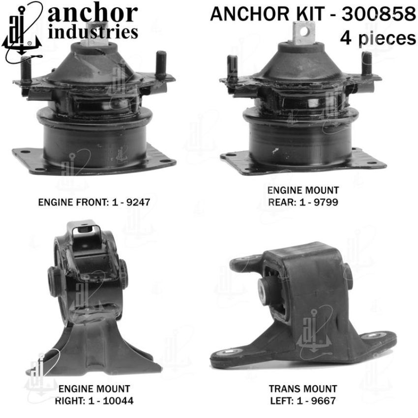 ANCHOR MOUNTS 300858 ENGINE MNT KIT