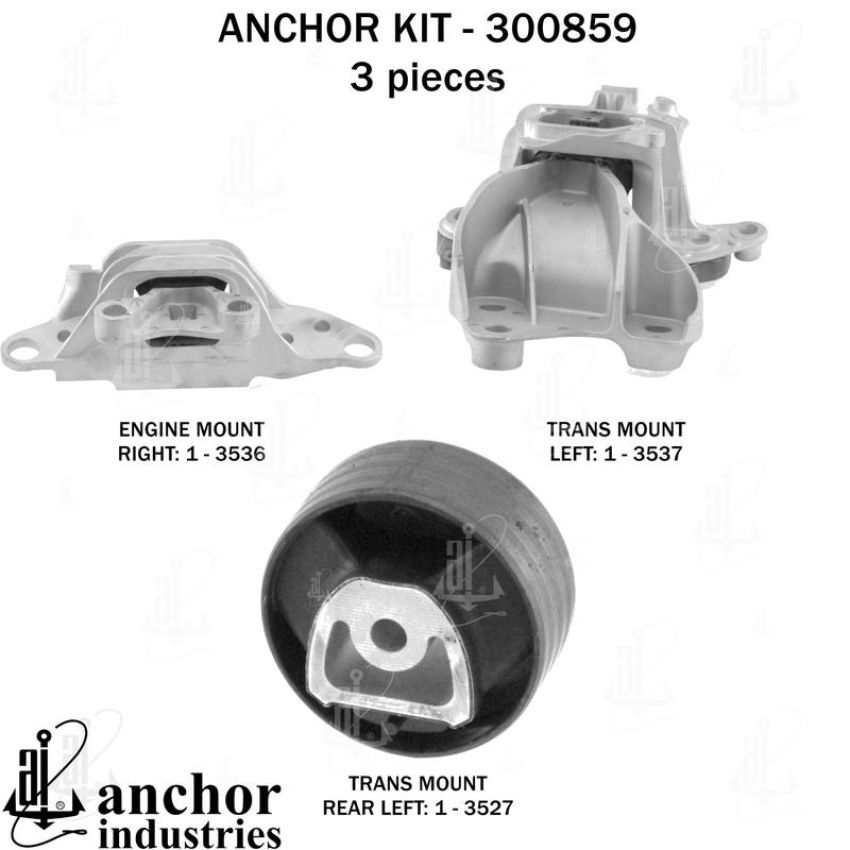 ANCHOR MOUNTS 300859 ENGINE MNT KIT