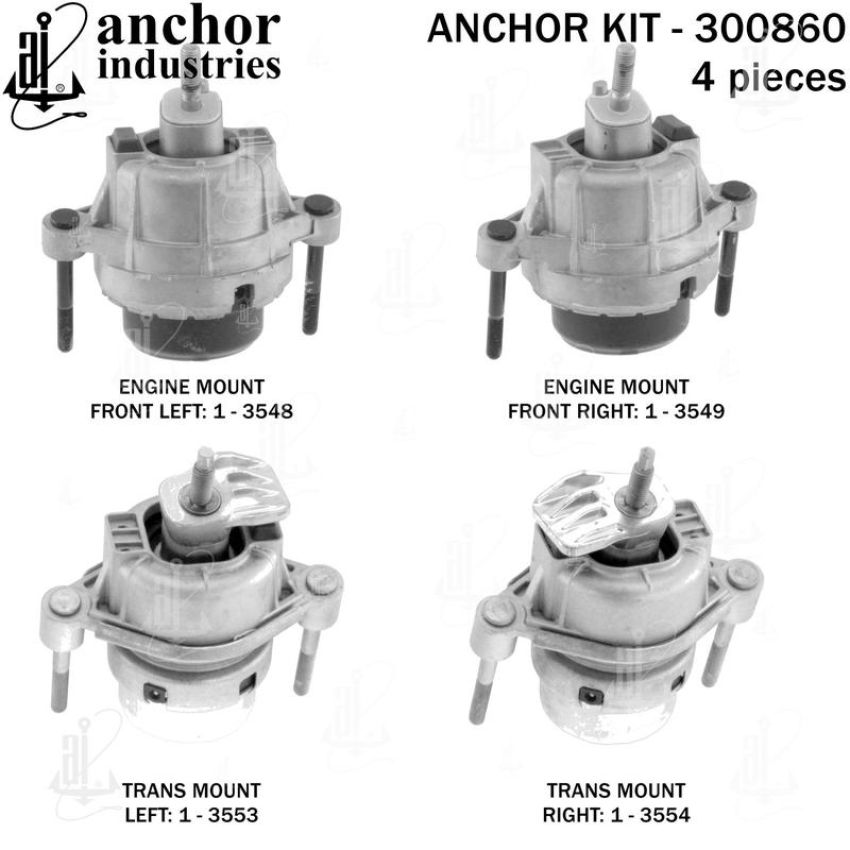 ANCHOR MOUNTS 300860 ENGINE MNT KIT