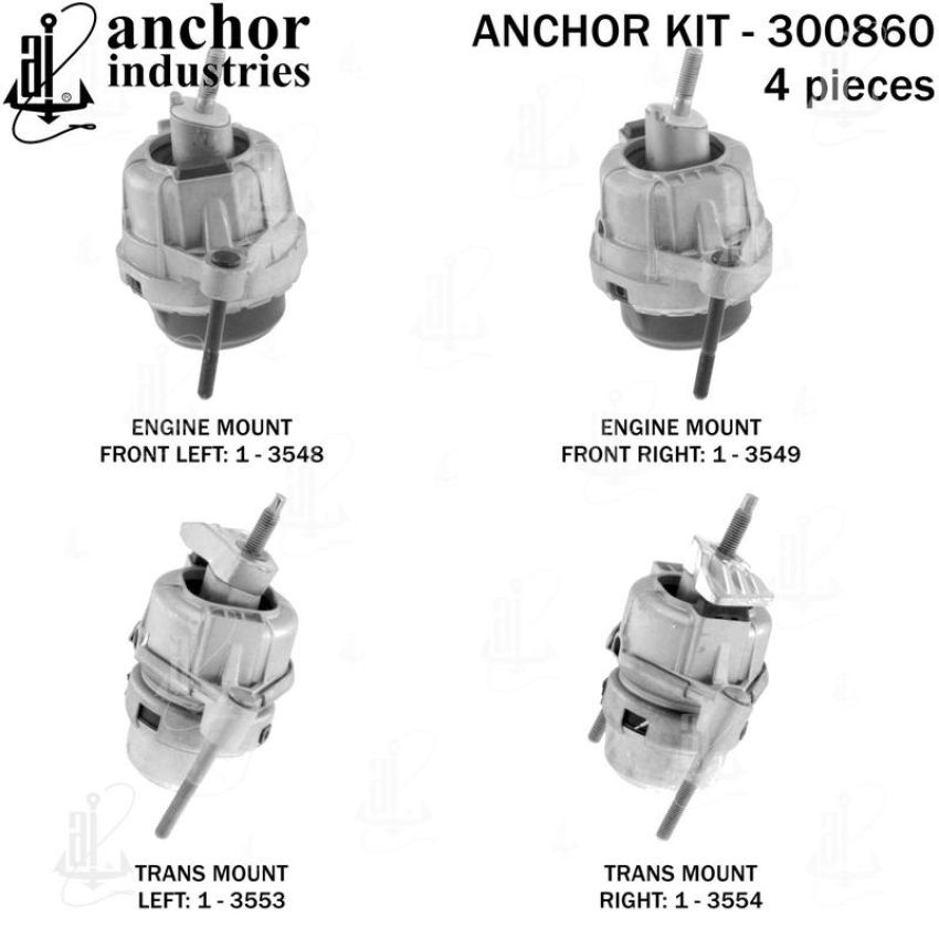 ANCHOR MOUNTS 300860 ENGINE MNT KIT
