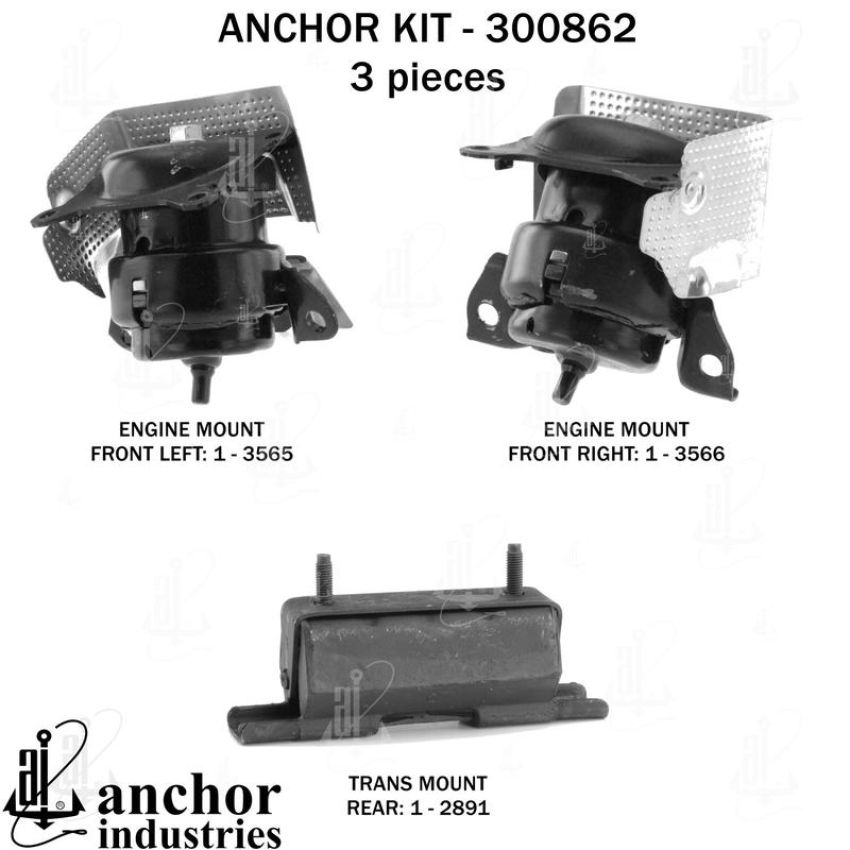 ANCHOR MOUNTS 300862 ENGINE MNT KIT