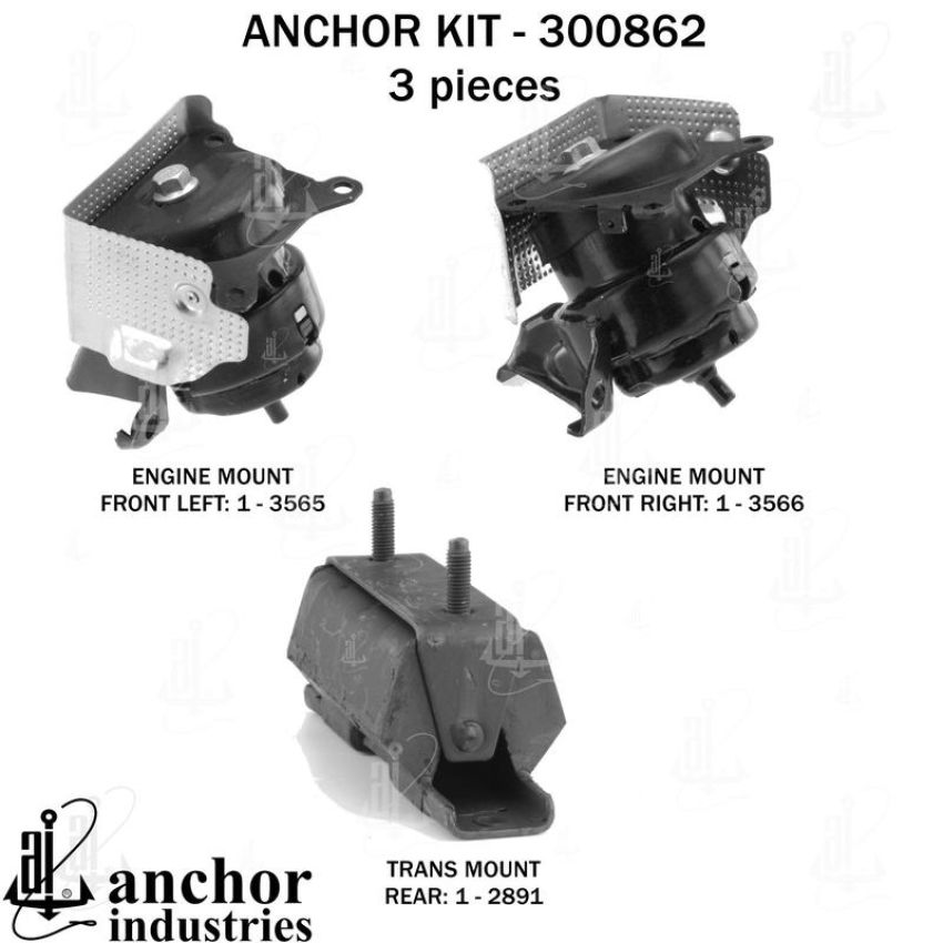 ANCHOR MOUNTS 300862 ENGINE MNT KIT