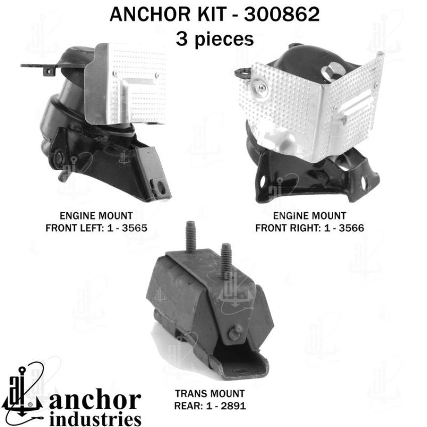 ANCHOR MOUNTS 300862 ENGINE MNT KIT