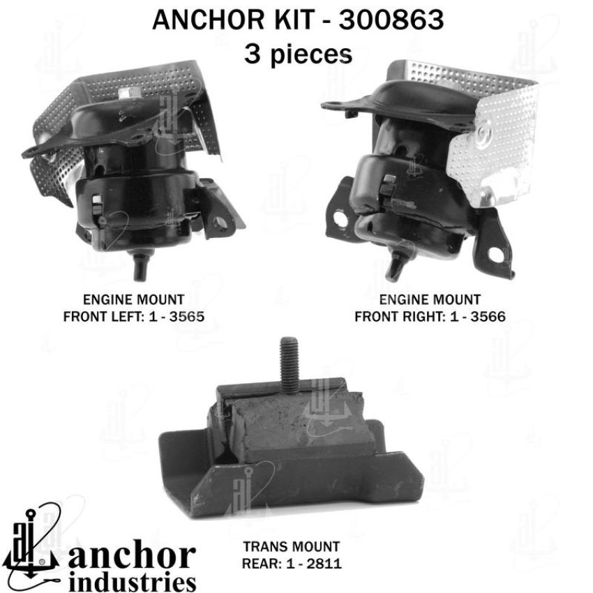 ANCHOR MOUNTS 300863 ENGINE MNT KIT