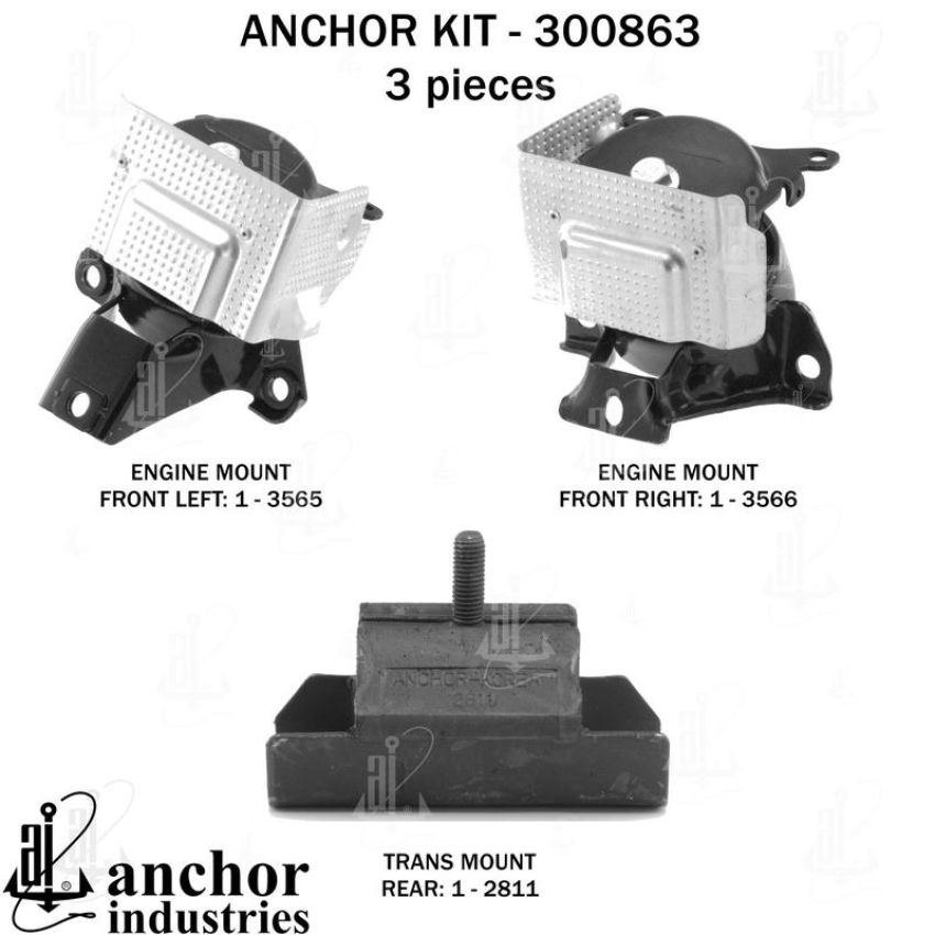 ANCHOR MOUNTS 300863 ENGINE MNT KIT