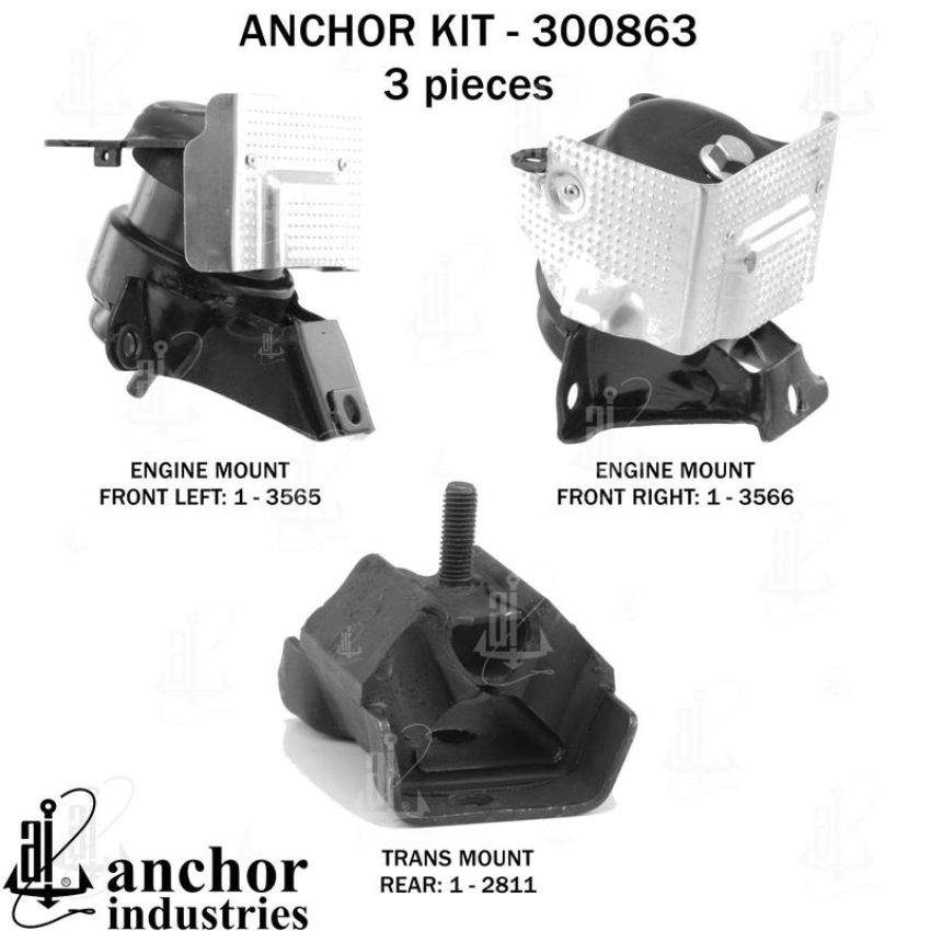 ANCHOR MOUNTS 300863 ENGINE MNT KIT