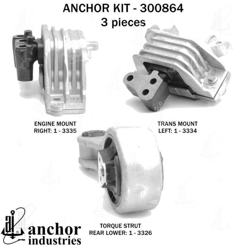ANCHOR MOUNTS 300864 ENGINE MNT KIT