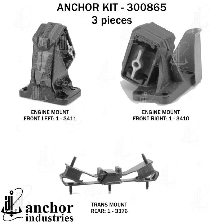 ANCHOR MOUNTS 300865 ENGINE MNT KIT
