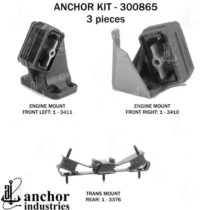 ANCHOR MOUNTS 300865 ENGINE MNT KIT