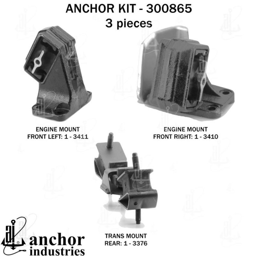 ANCHOR MOUNTS 300865 ENGINE MNT KIT