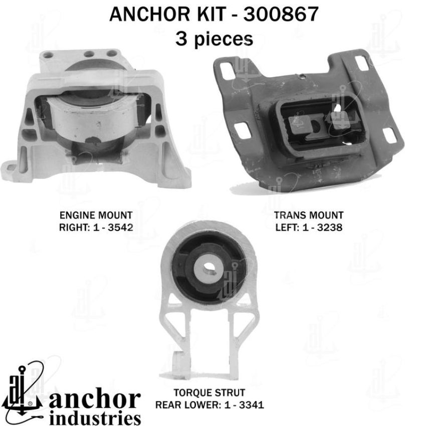 ANCHOR MOUNTS 300867 ENGINE MNT KIT