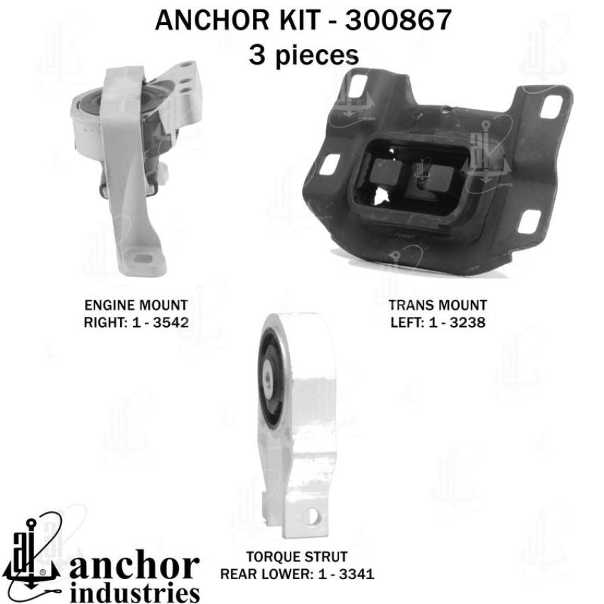 ANCHOR MOUNTS 300867 ENGINE MNT KIT