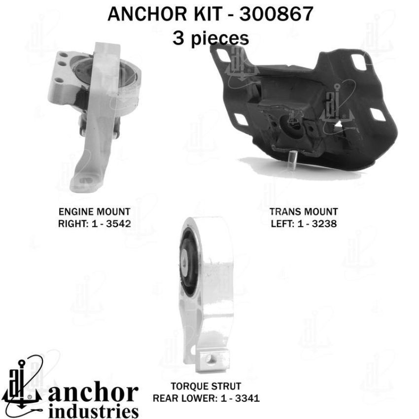ANCHOR MOUNTS 300867 ENGINE MNT KIT