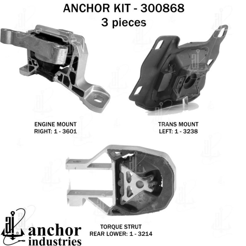 ANCHOR MOUNTS 300868 ENGINE MNT KIT