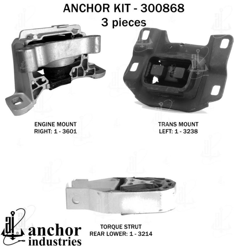 ANCHOR MOUNTS 300868 ENGINE MNT KIT