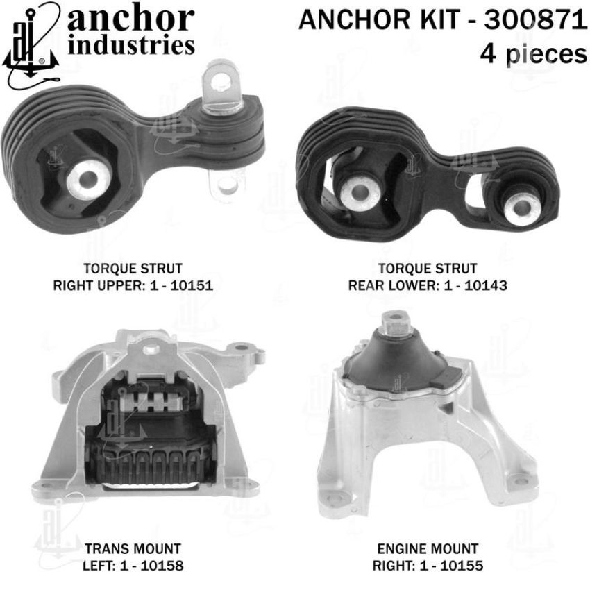 ANCHOR MOUNTS 300871 ENGINE MNT KIT