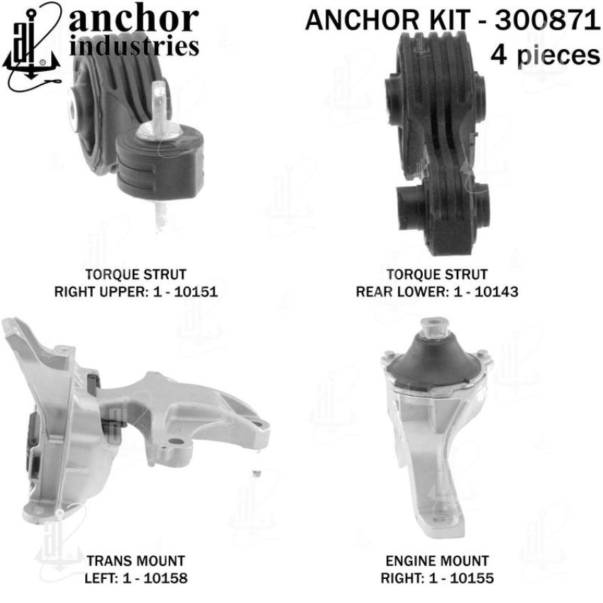 ANCHOR MOUNTS 300871 ENGINE MNT KIT
