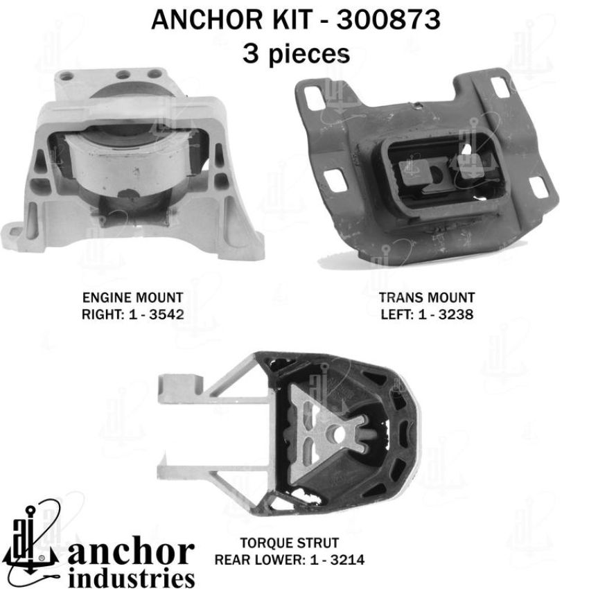 ANCHOR MOUNTS 300873 ENGINE MNT KIT