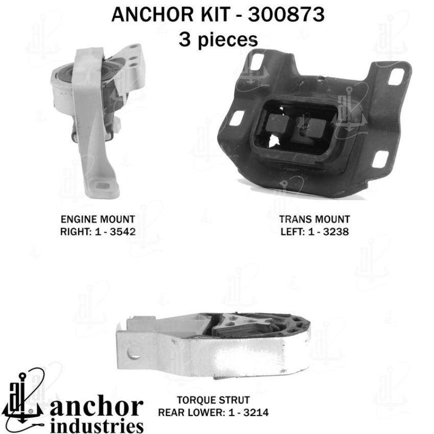 ANCHOR MOUNTS 300873 ENGINE MNT KIT