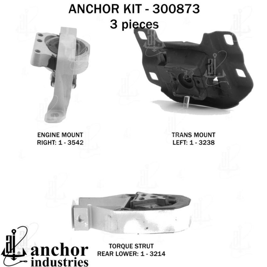 ANCHOR MOUNTS 300873 ENGINE MNT KIT