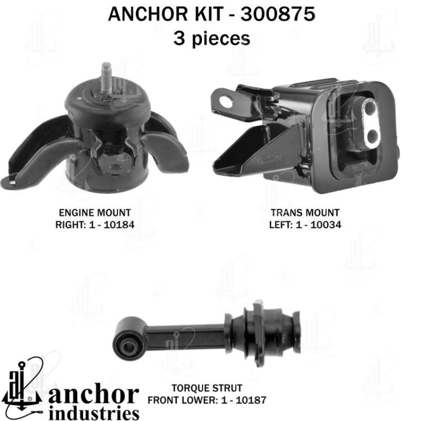 ANCHOR MOUNTS 300875 ENGINE MNT KIT