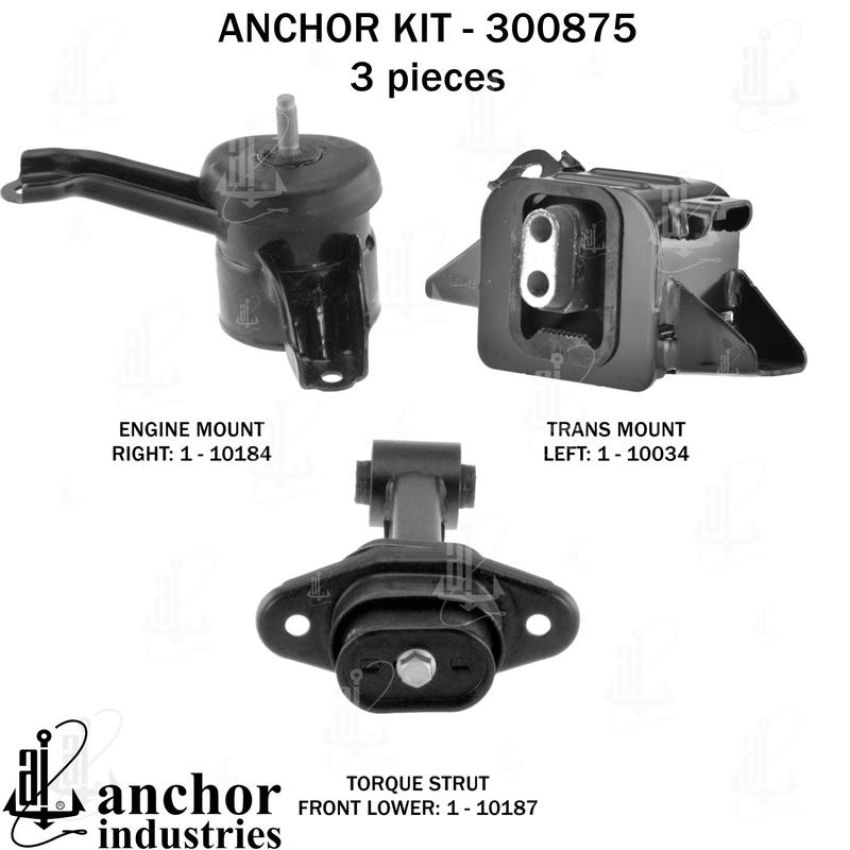 ANCHOR MOUNTS 300875 ENGINE MNT KIT
