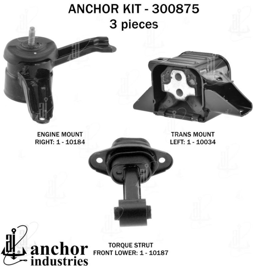 ANCHOR MOUNTS 300875 ENGINE MNT KIT