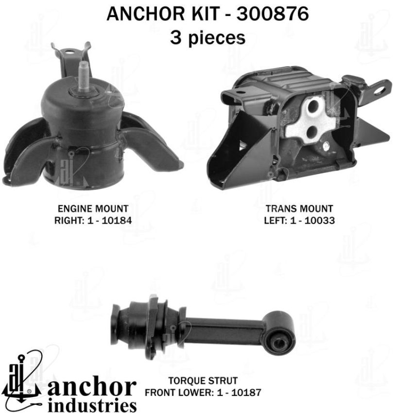 ANCHOR MOUNTS 300876 ENGINE MNT KIT