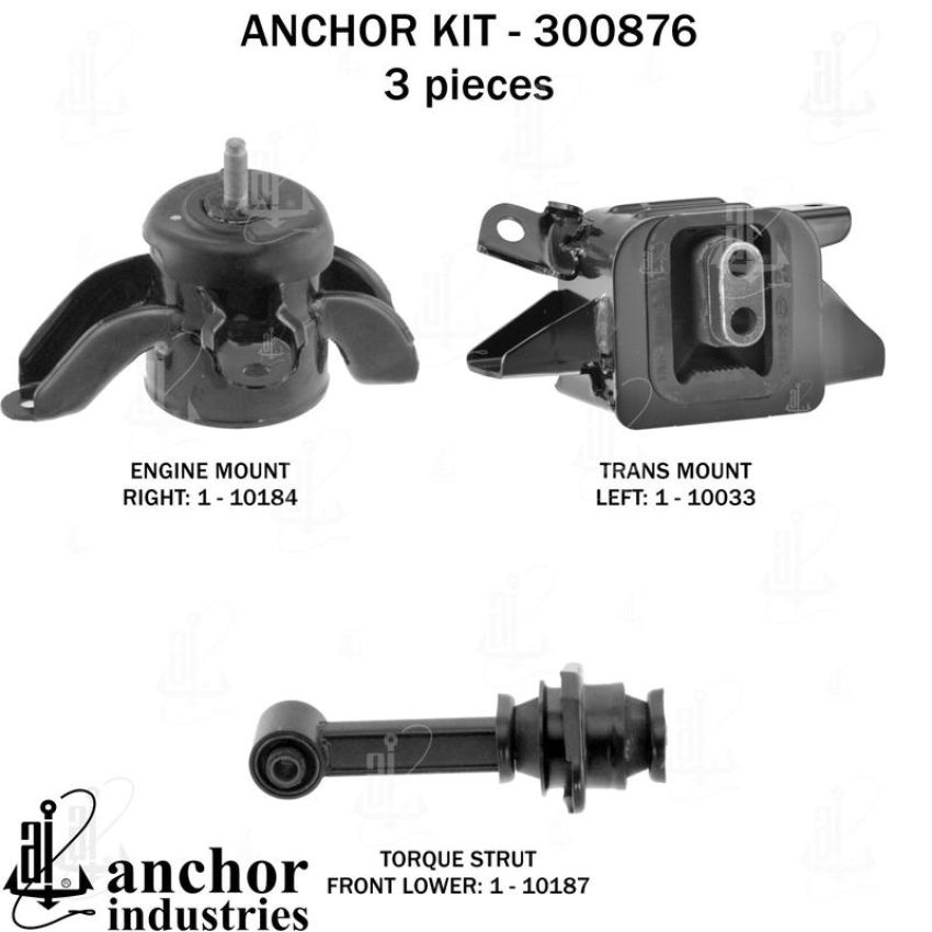 ANCHOR MOUNTS 300876 ENGINE MNT KIT