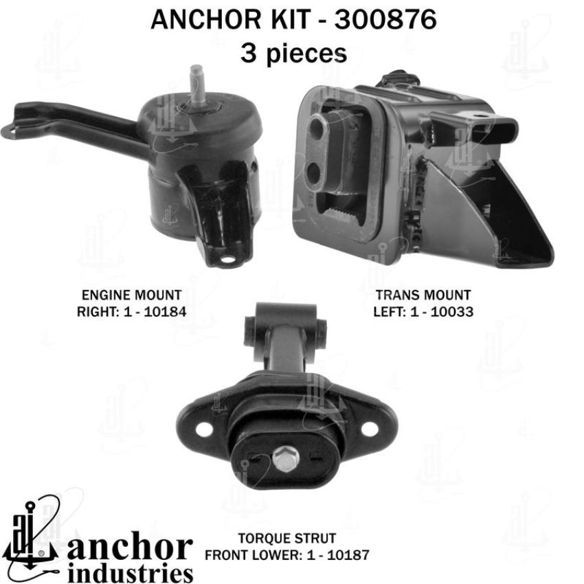 ANCHOR MOUNTS 300876 ENGINE MNT KIT