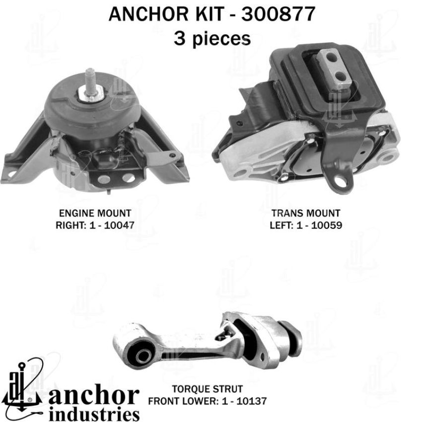 ANCHOR MOUNTS 300877 ENGINE MNT KIT