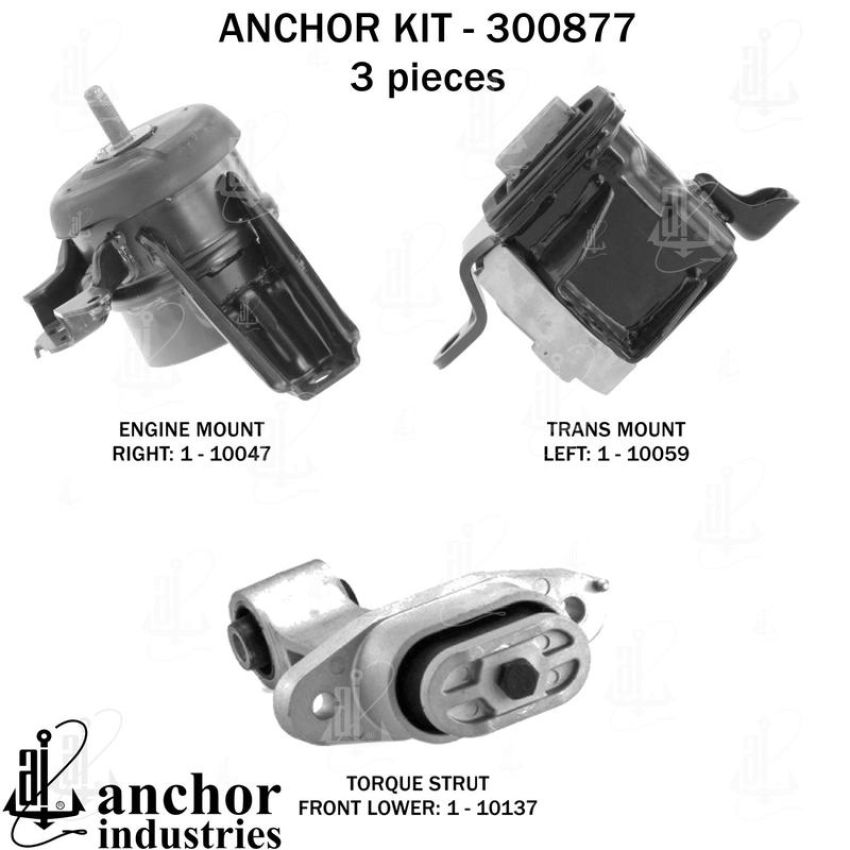 ANCHOR MOUNTS 300877 ENGINE MNT KIT