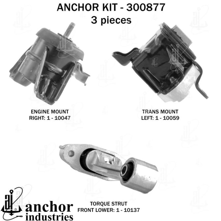 ANCHOR MOUNTS 300877 ENGINE MNT KIT