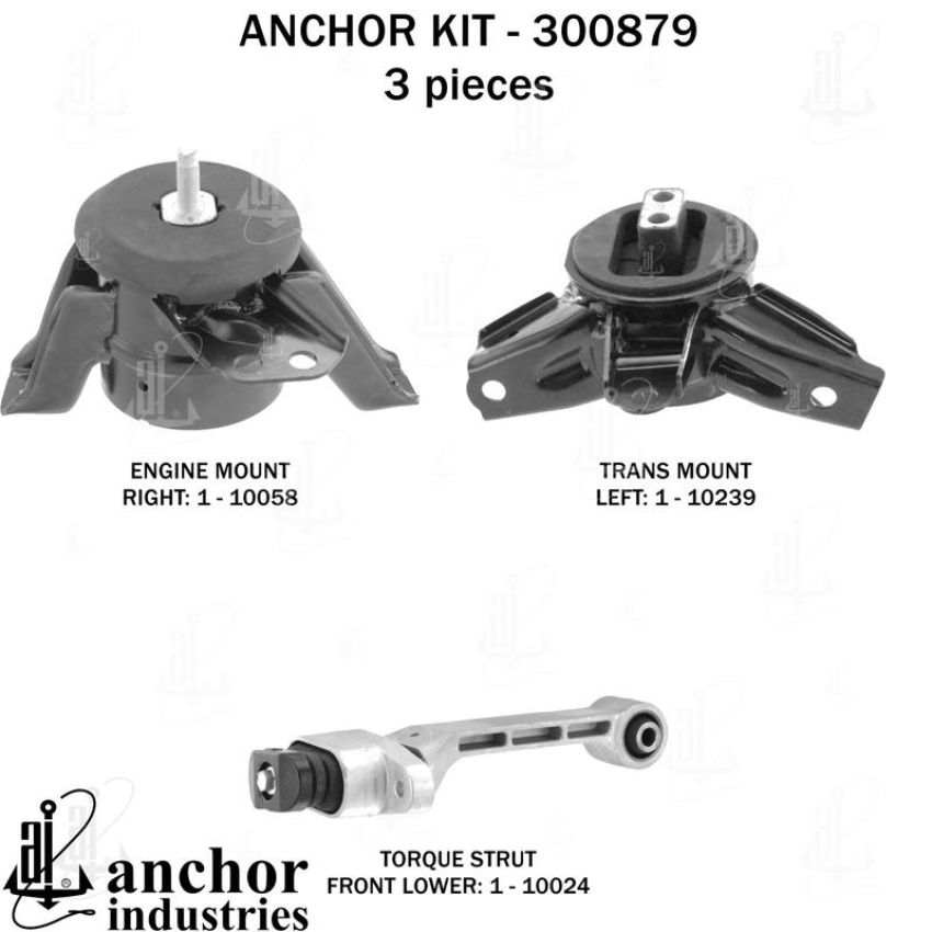 ANCHOR MOUNTS 300879 ENGINE MNT KIT
